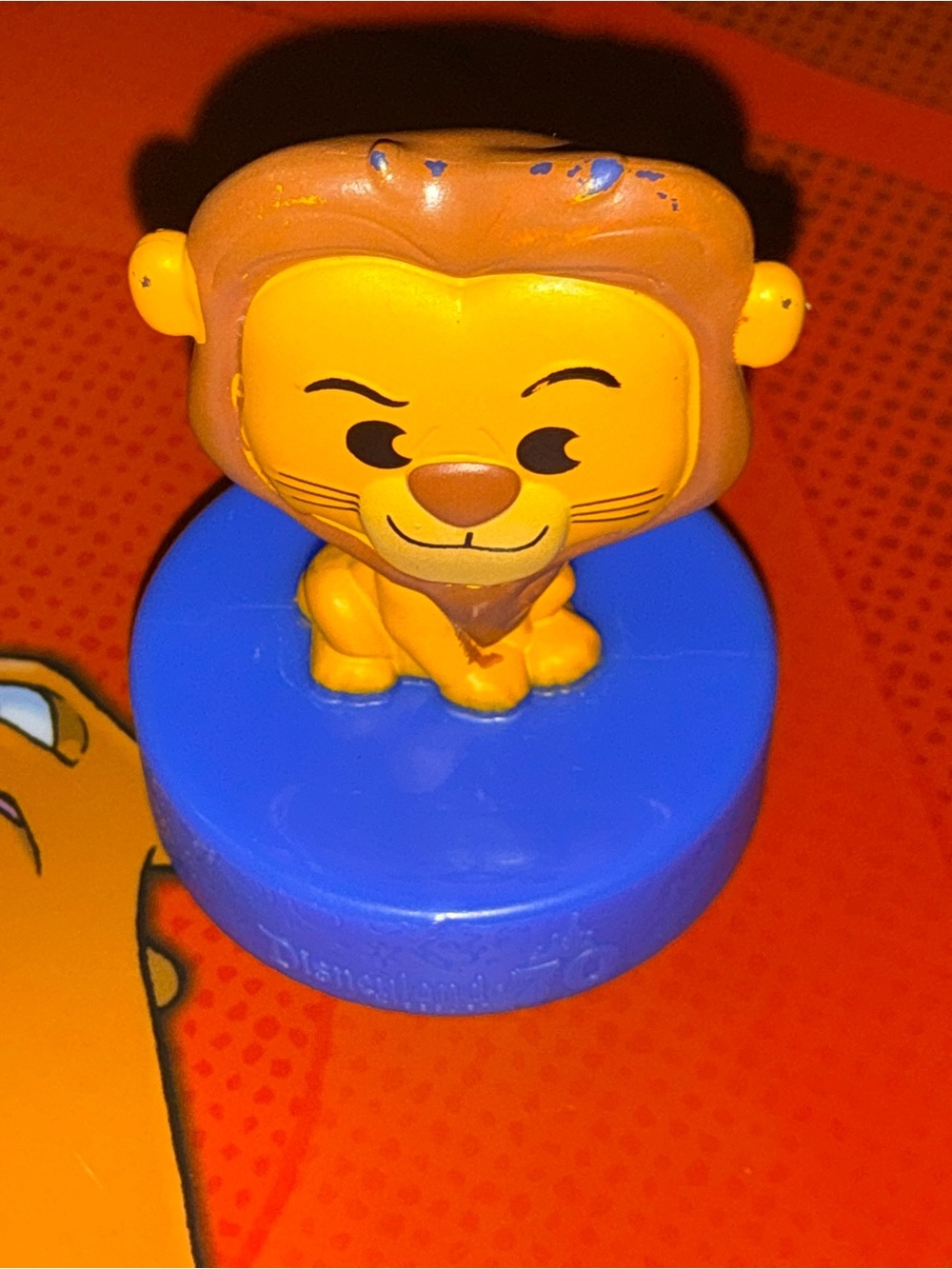Lion Figurine Kids Toy on Blue Stand Base McDonald’s